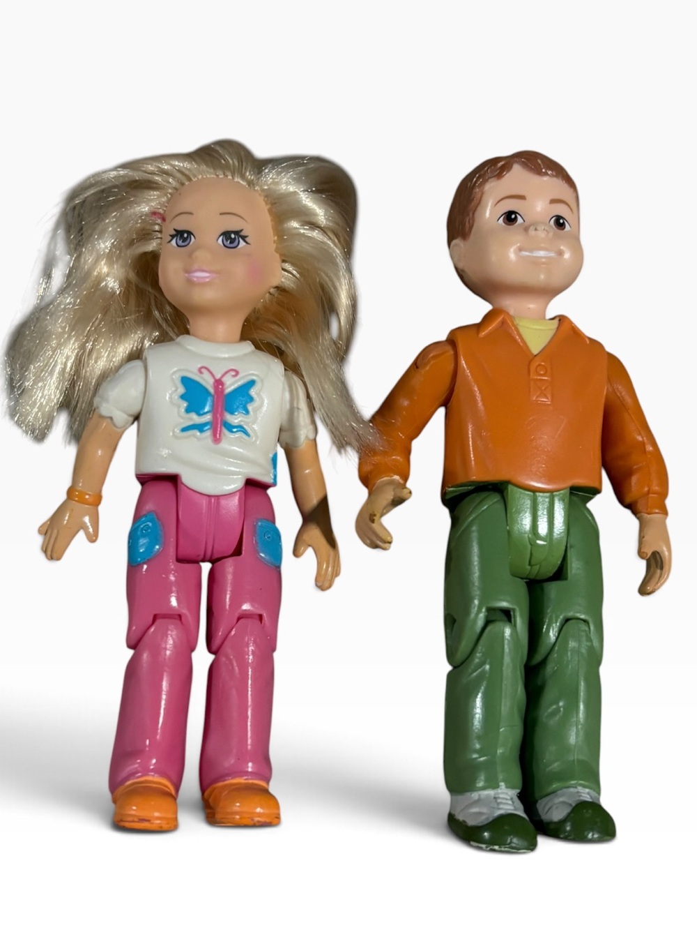 2 Fisher Price Loving Family Dollhouse Figures Little Girl & Little Boy